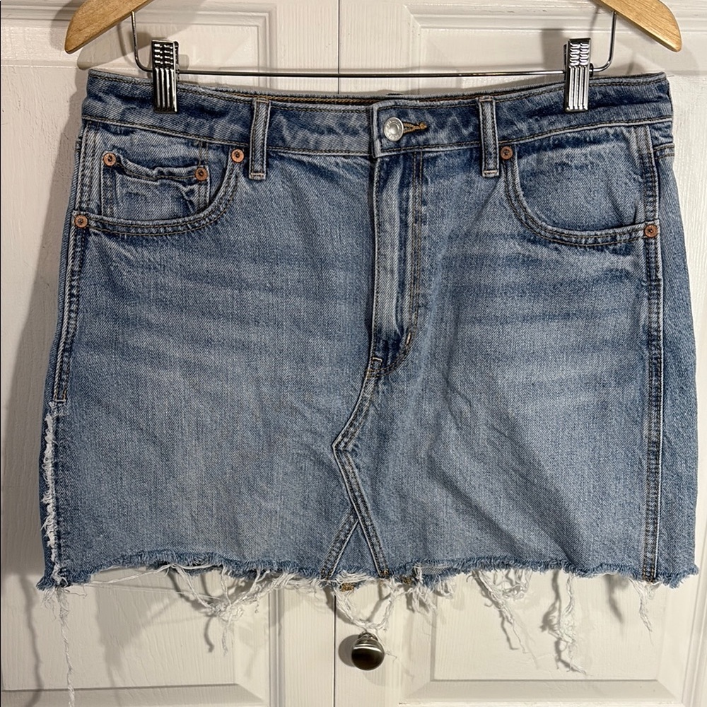 American Eagle Outfitters Blue Mini Skirt Casual Night Out